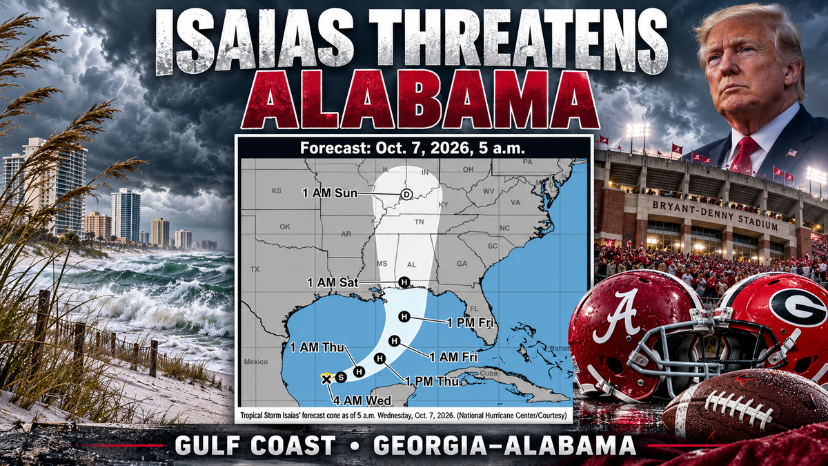 Isaias Threatens Gulf Coast, Alabama–Georgia Game
