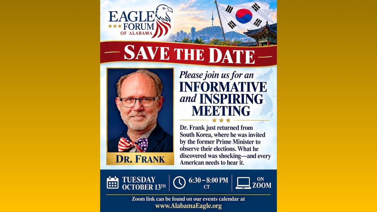 Eagle Forum to Host Dr. Frank Webinar Oct. 13