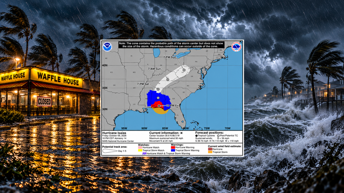 55 Waffle Houses Closed as Isaias Makes Landfall