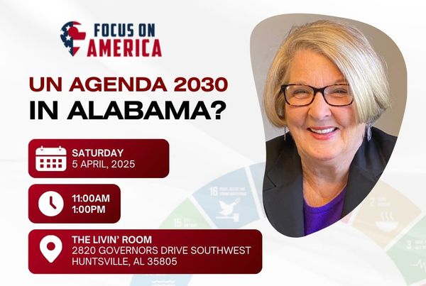 Eubank to Address Focus on America Saturday on UN Agenda 2030 in Alabama