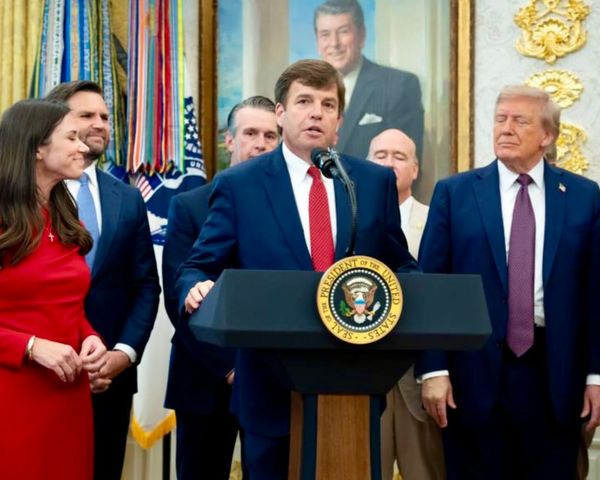 Rep. Dale Strong in the Oval Office  Image—submitted