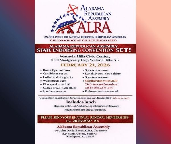 Alabama Republican Assembly Convention to be held Feb 21