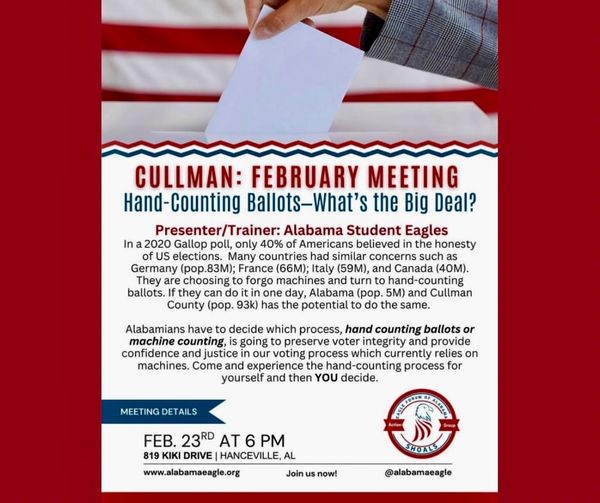Alabama Student Eagles Present: Hand-Counting Ballots Feb 23