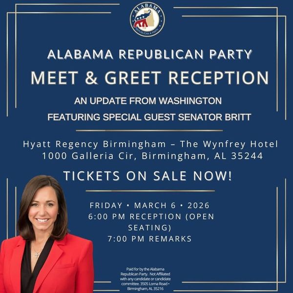 Update: Britt to Speak at ALGOP Meet & Greet March 6