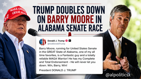 Trump Doubles Down on Barry Moore Endorsement in Alabama Senate Race