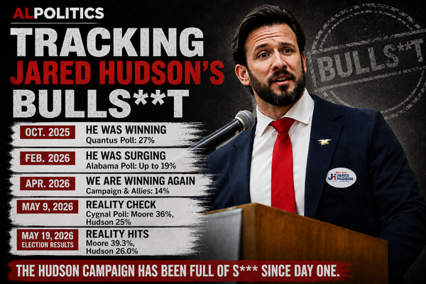 Tracking Jared Hudson’s Bulls**t in Alabama