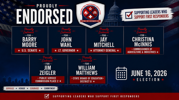 Alabama First Responders Release Run-Off Endorsements