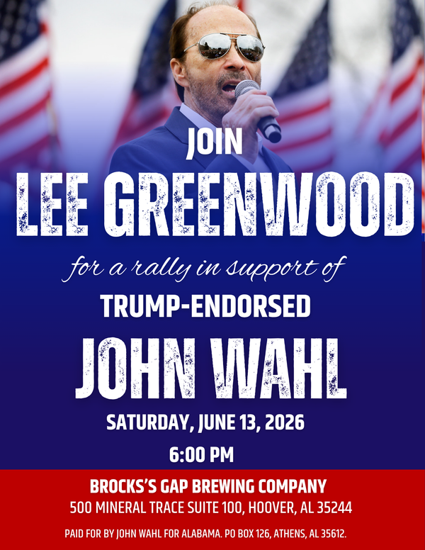 Lee Greenwood to Join Wahl at Hoover Rally