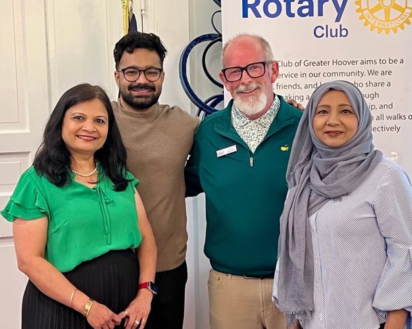 Patel Honored for Leading New Hoover Rotary Club