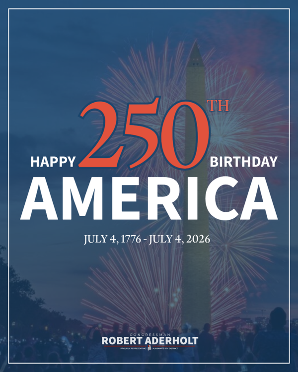 America 250 update from Congressman Aderholt