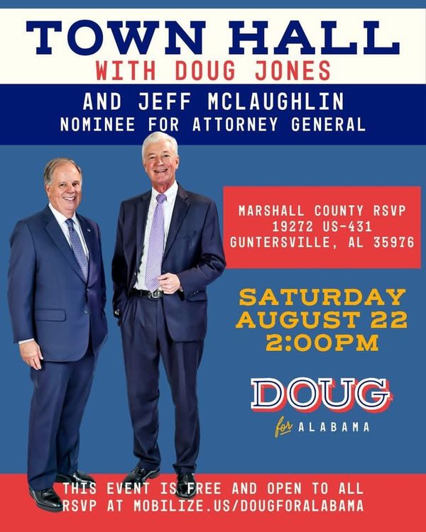 Doug Jones Takes Statewide Town Hall Series to Marshall County