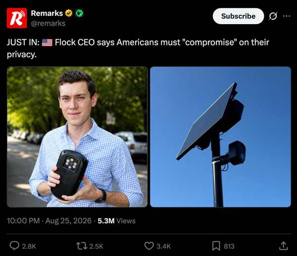 Flock wants you to “compromise” your privacy