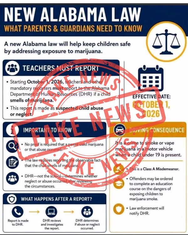 False “New Law” Meme Spreading Across Alabama – But It’s Not True
