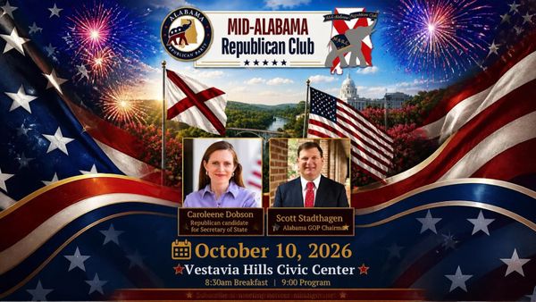 Mid-Alabama Republican Club to Meet Oct. 10