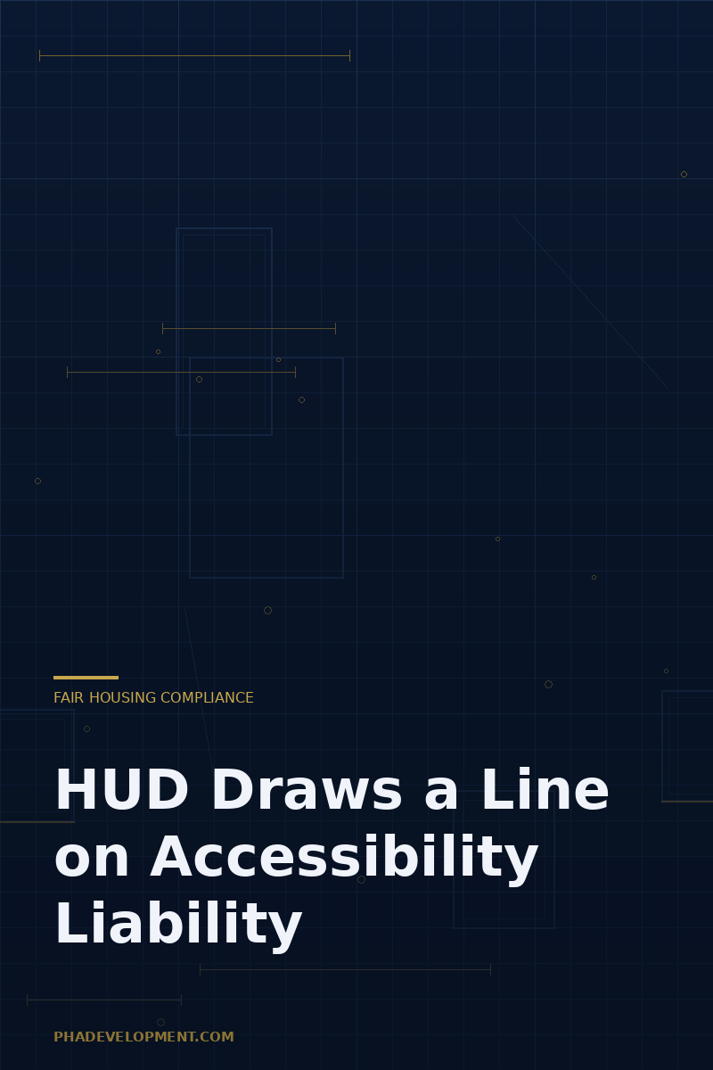 HUD Draws a Line on Accessibility Liability: What the New Statute of Limitations Means for PHAs, RAD, and Acquisitions