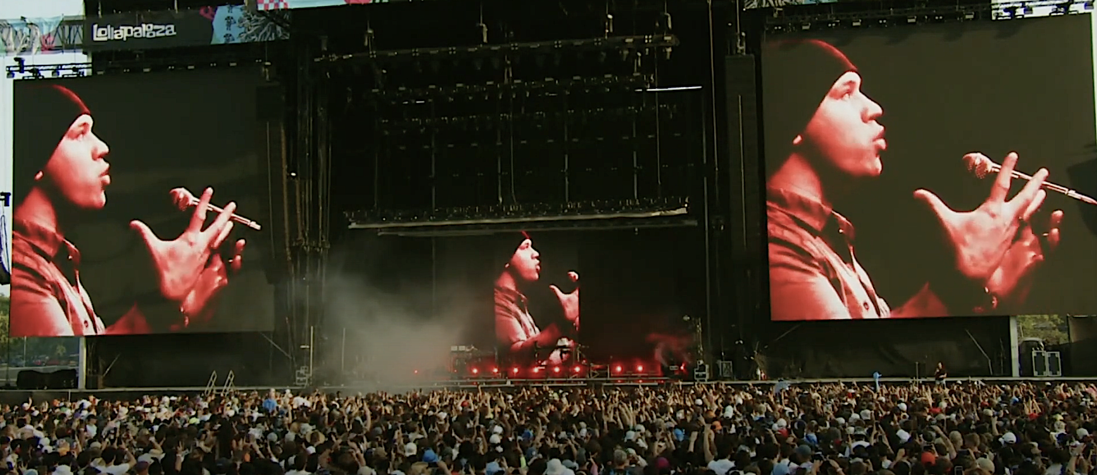 photo of KTM projected onto giant video screens at Lollapalooza