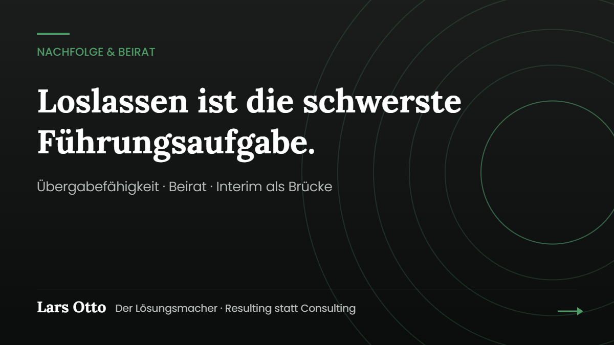 Titelgrafik Nachfolge und Beirat in Schwarz, Weiß und Grün
