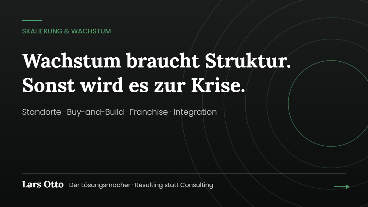 Titelgrafik Skalierung und Wachstum in Schwarz, Weiß und Grün