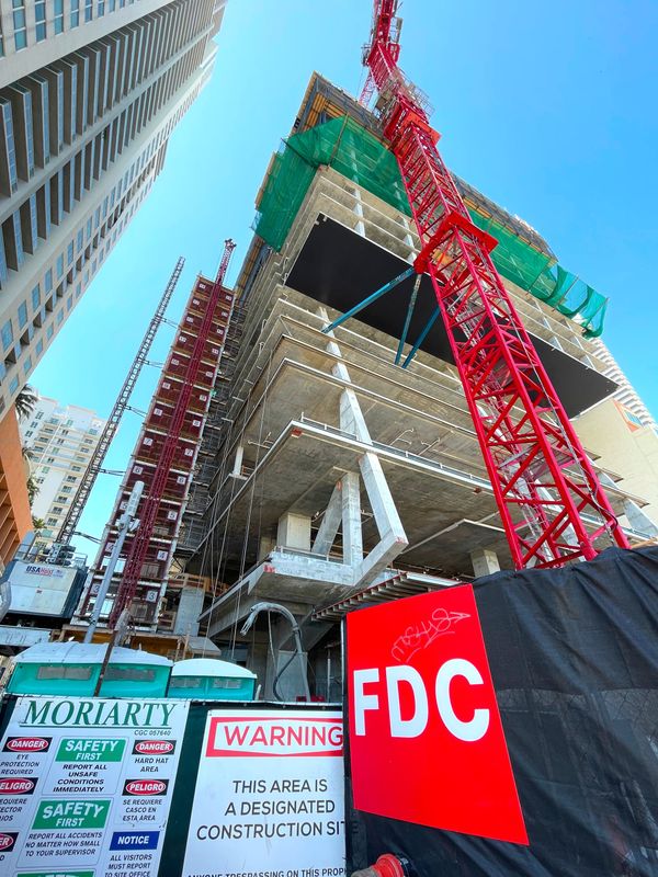 Black and Indigo: Fresh Black Paint Hints at New Design Direction for Miami's Landmark 100-Story Waldorf Astoria