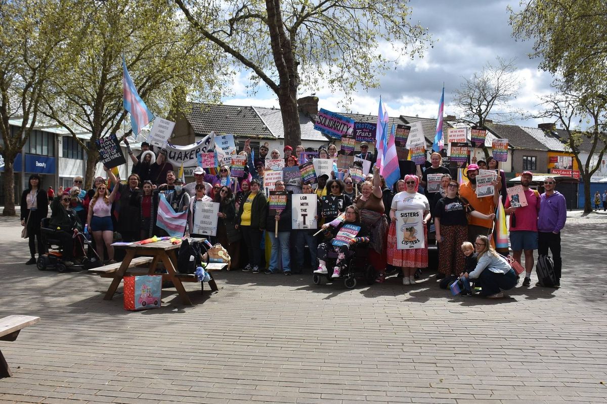 Trans Solidarity Rally held in Swindon to mark anniversary of Supreme Court ruling