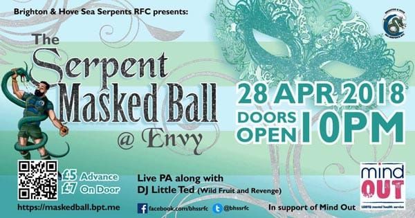 Sea Serpents fundraising Masked Ball @Envy