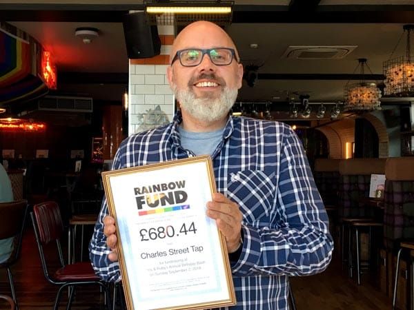 Charles Street Tap raise £680.44 for the Rainbow Fund