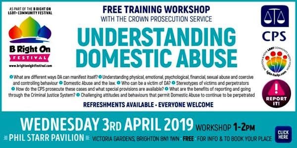 B RIGHT ON LGBT+ Community Festival: Understanding Domestic Abuse with the Crown Prosecution Service