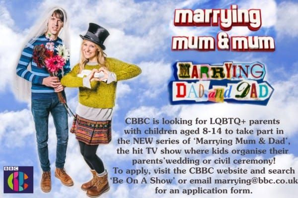 CBBC show on the hunt for LGBTQ+ parents ready to tie the knot