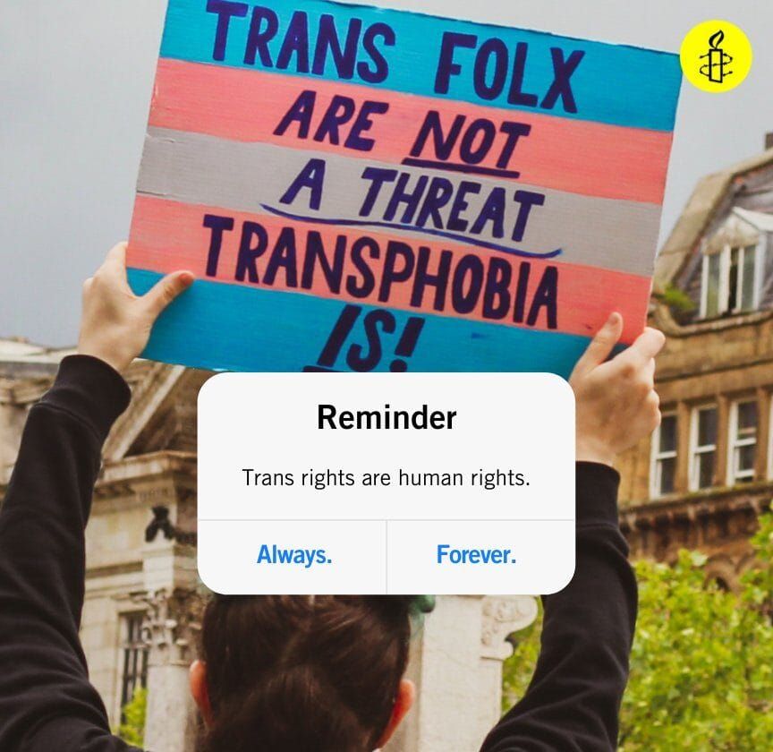 Amnesty intervenes in Supreme Court case on legal protections for trans people