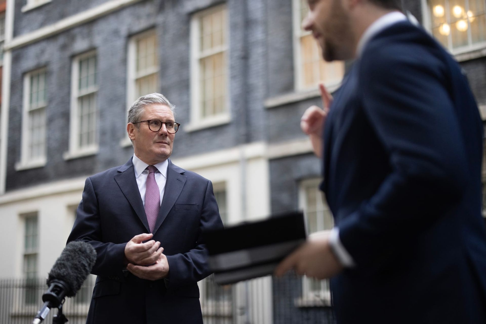 Prime Minister Keir Starmer speaks outside 10 Downing Street