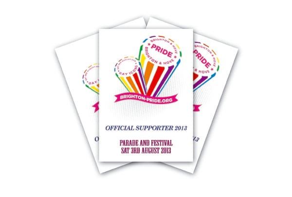 Pride window sticker campaign