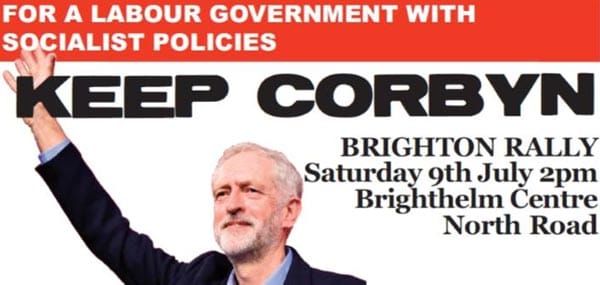 Brighton Rally to support Corbyn!