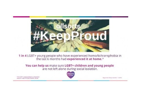 Allsorts Youth Project launches #KeepProud crowdfunding & social media campaign