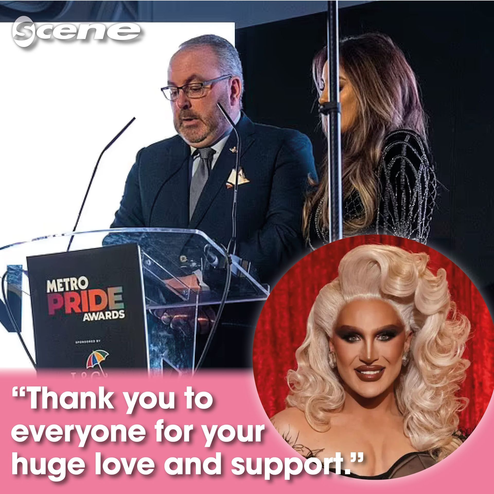 The Vivienne’s father pays tribute to their son after late Drag Race UK winner was honoured with Icon Award at inaugural Metro Pride Awards