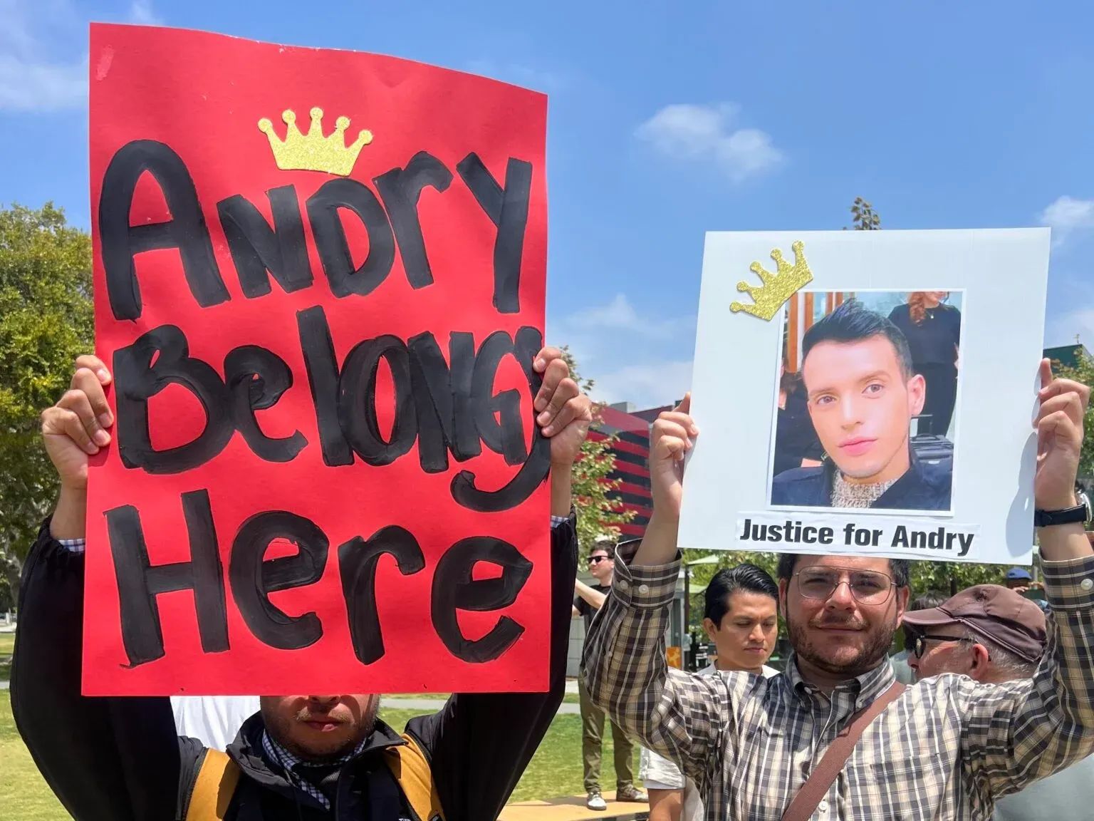 LGBTQ+ community protests deportation of gay Venezuelan makeup artist to maximum security prison in El Salvador