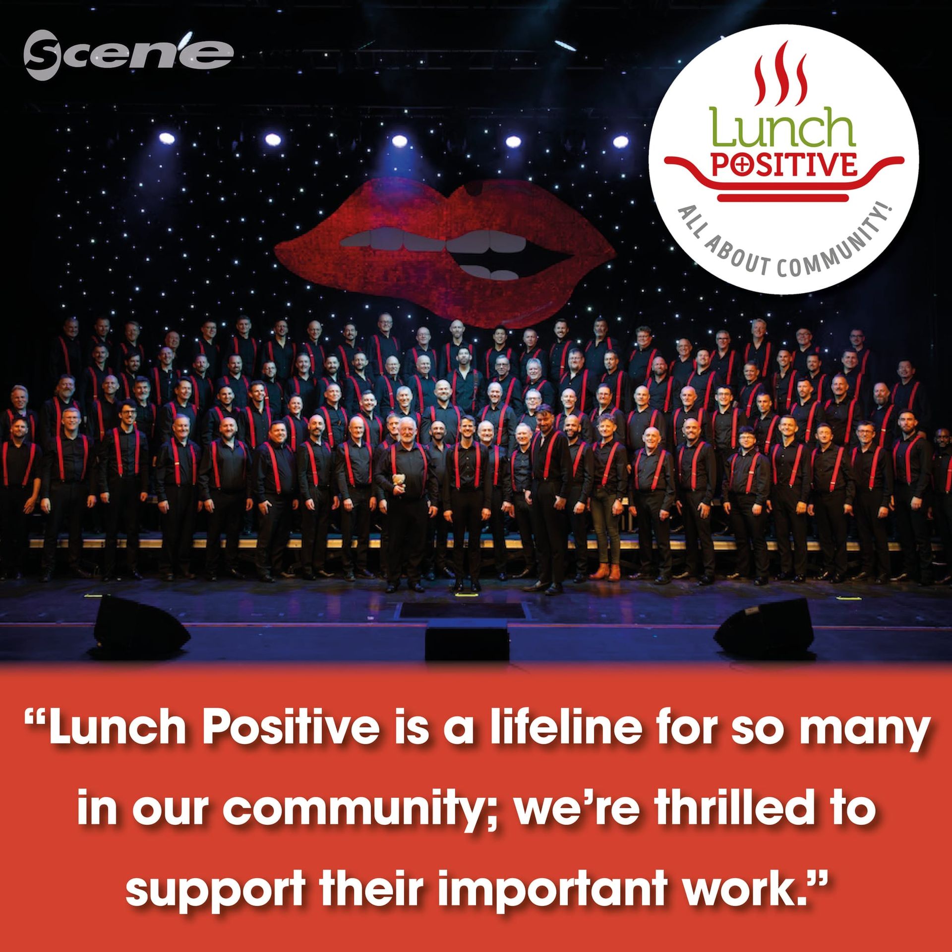 Brighton Gay Men’s Chorus announces that local HIV charity Lunch Positive is its new charity partner for the year ahead