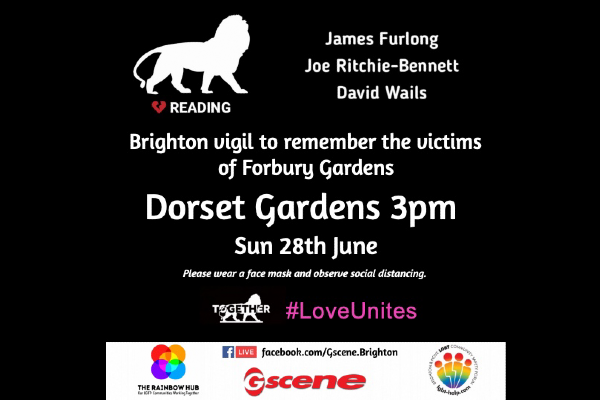 Brighton vigil to remember victims of Reading Attack, tomorrow @ 3pm.