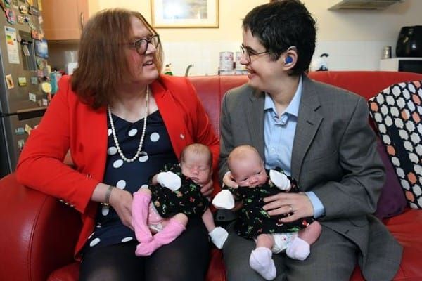 Belfast partners are the first UK trans couple to have twins