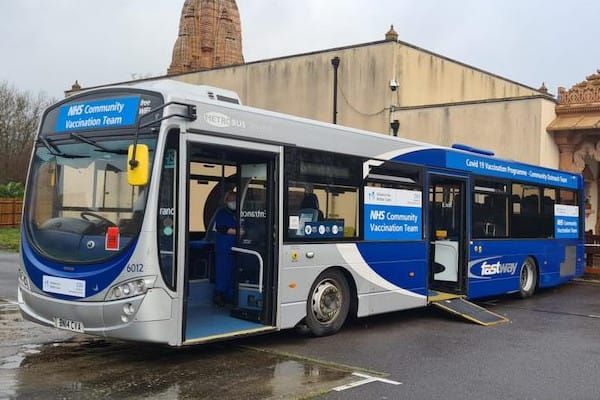 The NHS and Metrobus launch Covid-19 Mobile Vaccination Unit