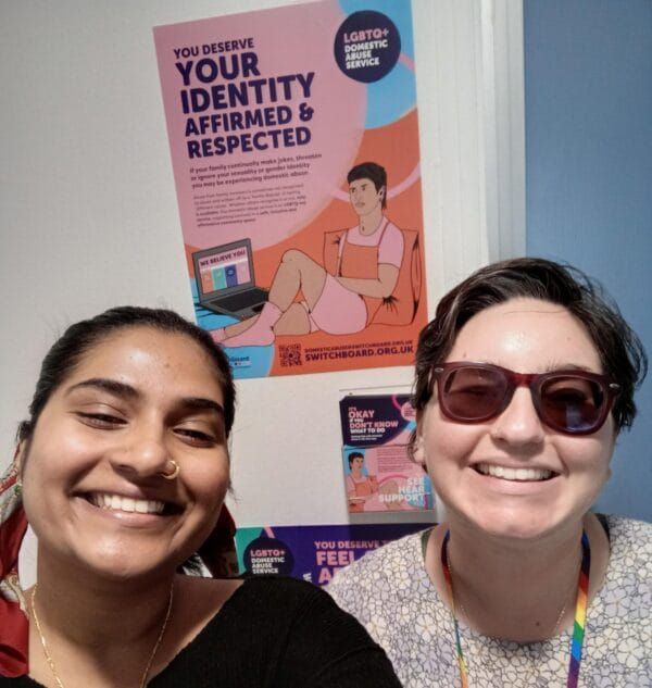 Meet Brighton & Hove LGBTQ+ Switchboard’s Domestic Abuse team at the Ledward Centre today from 3pm