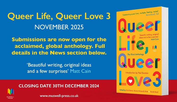 Muswell Press calls for submissions for third edition of ‘Queer Life, Queer Love’