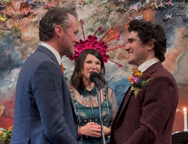 Former EastEnders star Declan Bennett marries partner Fra Fee