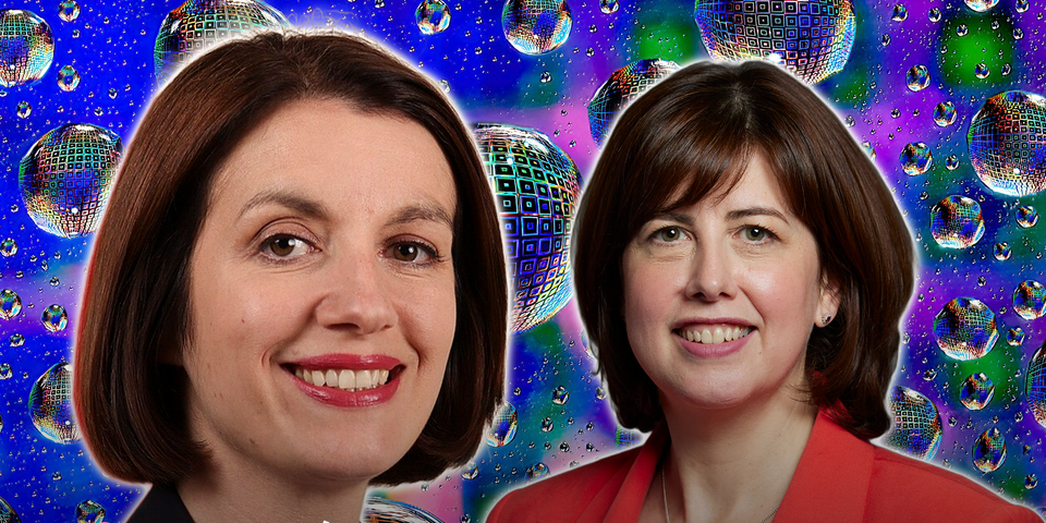 "A high level of cringe." Labour deputy leadership hopefuls Bridget Phillipson and Lucy Powell DJ at LGBT+ Labour disco