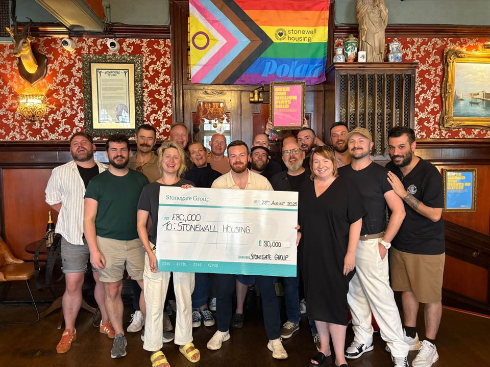 Stonegate Group raises £80,000 for Stonewall Housing