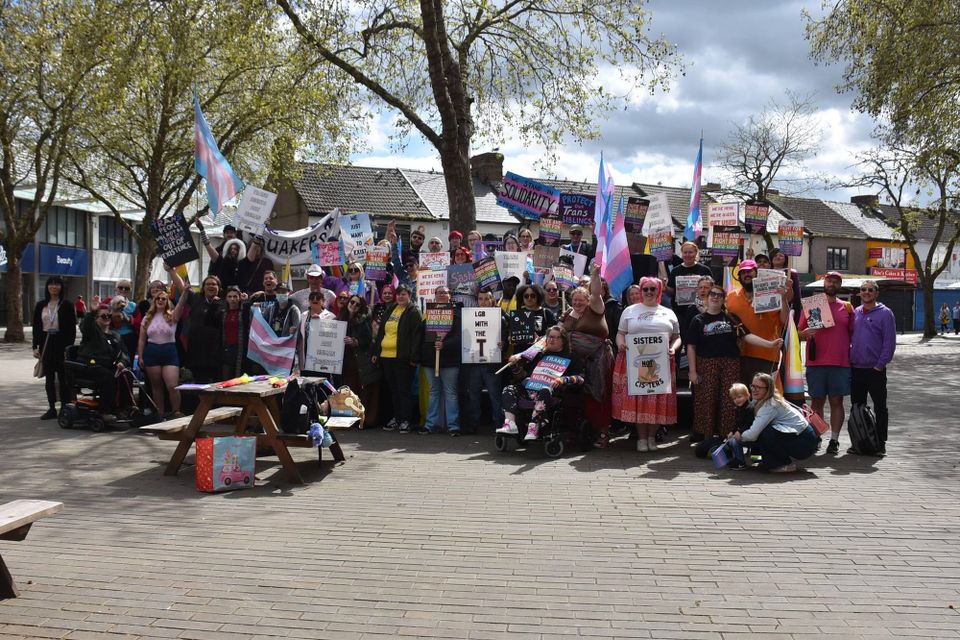 Trans Solidarity Rally held in Swindon to mark anniversary of Supreme Court ruling