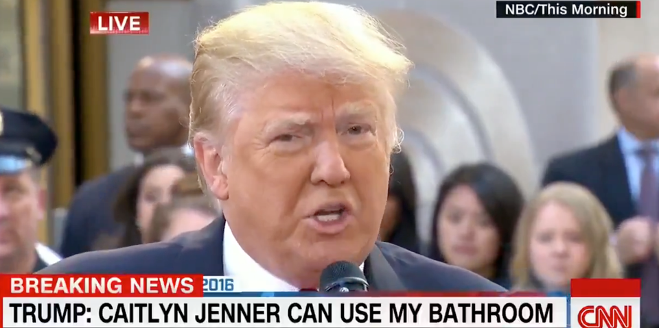 Decade-old clip shows Trump once backed trans bathroom access