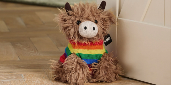 Next to donate 100% of profits from Hamish the Highland Cow doorstop to Terrence Higgins Trust