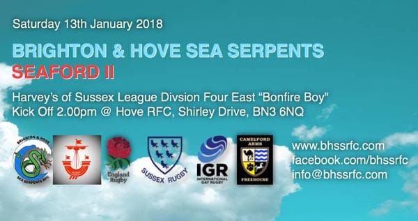 Sea Serpents RFC play Seaford II this Saturday