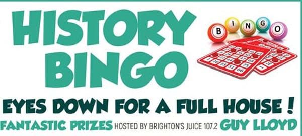 Today at B RIGHT ON LGBT Community Festival: LGBT History Bingo – With Guy Lloyd from Juice 107.2