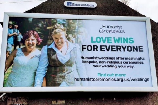 Humanists launch Northern Ireland’s first billboards advertising legal same-sex marriages